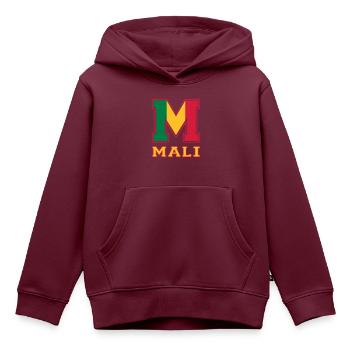 Athletisch Mali - Kinder Premium Organic Hoodie - Burgunderrot - Vorne - AI Model Kid Female (0cm)