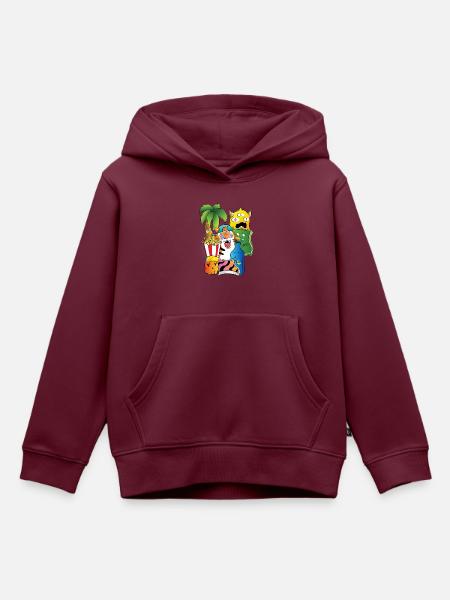 Sonne des Südens - Kinder Premium Organic Hoodie - Burgunderrot