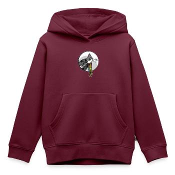 Glitzer Kotzen - Kinder Premium Organic Hoodie - Burgunderrot - Vorne - AI Model Kid Female (0cm)