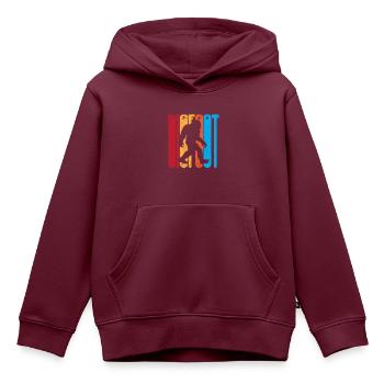 Bigfoot Sasquatch Yeti - Kinder Premium Organic Hoodie - Burgunderrot - Vorne - AI Model Kid Female (0cm)