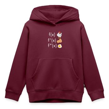 Mathematiker Integral Mathe Spruch Ableitung leich - Kinder Premium Organic Hoodie - Burgunderrot - Vorne - AI Model Kid Female (0cm)