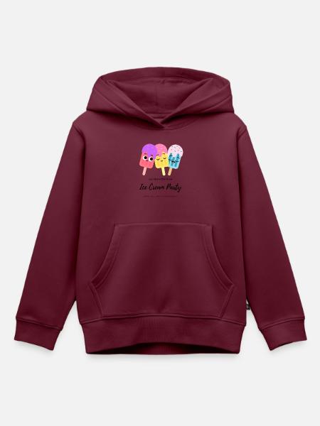 Ice Cream - Kinder Premium Organic Hoodie - Burgunderrot
