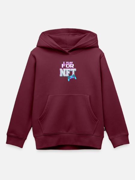 Für NFT spielen - Kinder Premium Organic Hoodie - Burgunderrot