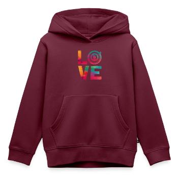 Archery Bow Archer Girl Water - Kinder Premium Organic Hoodie - Burgunderrot - Vorne - AI Model Kid Female (0cm)