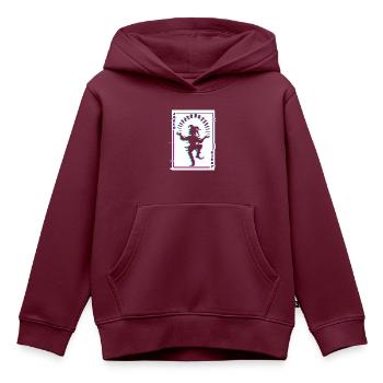 JOKER Karte Spielkarten Joker Kostüm Karte Karneva - Kinder Premium Organic Hoodie - Burgunderrot - Vorne - AI Model Kid Female (0cm)