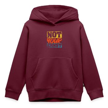 Not Your Ernst Nicht dein Ernst Denglisch als Gesc - Kinder Premium Organic Hoodie - Burgunderrot - Vorne - AI Model Kid Female (0cm)