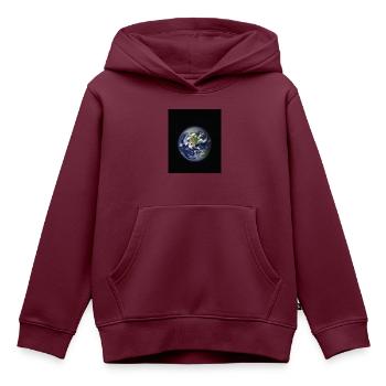 Klima - Kinder Premium Organic Hoodie - Burgunderrot - Vorne - AI Model Kid Female (0cm)