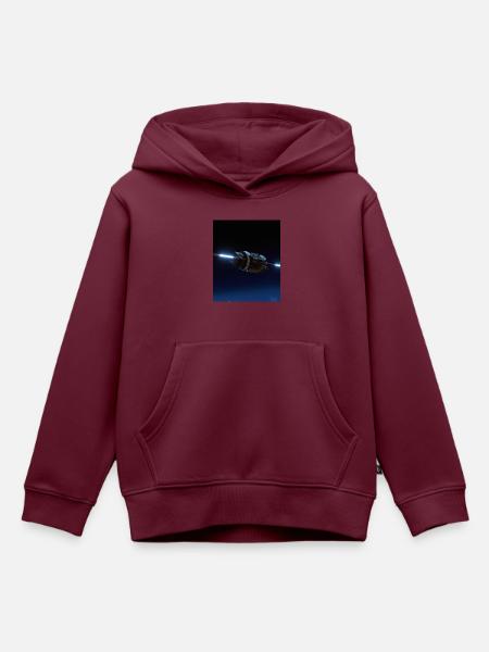 Raumschiff - Kinder Premium Organic Hoodie - Burgunderrot