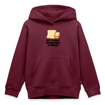 Lustiger Brotbacken-Bäcker - Kinder Premium Organic Hoodie - Burgunderrot - Vorne - AI Model Kid Female (0cm)