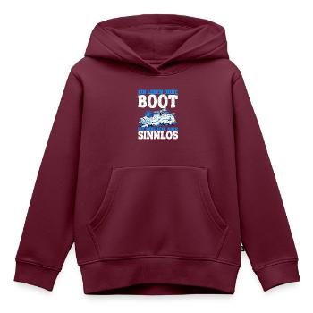 Boot Yacht Jolle Kajak Fan Geschenk Kapitän Schiff - Kinder Premium Organic Hoodie - Burgunderrot - Vorne - AI Model Kid Female (0cm)