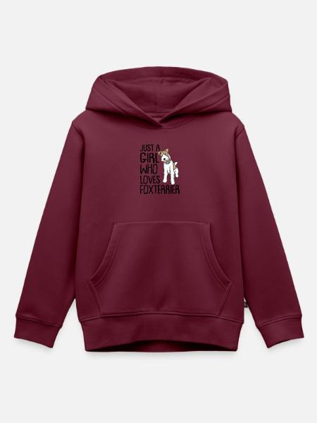 Foxterrier - Kinder Premium Organic Hoodie - Burgunderrot