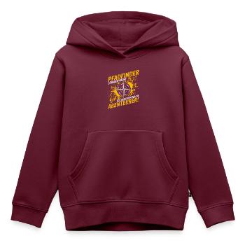 Pfadfinder Stinken Nicht Sie Riechen Nach Abenteue - Kinder Premium Organic Hoodie - Burgunderrot - Vorne - AI Model Kid Female (0cm)