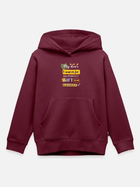 Perfektes Geschenk - Kinder Premium Organic Hoodie - Burgunderrot