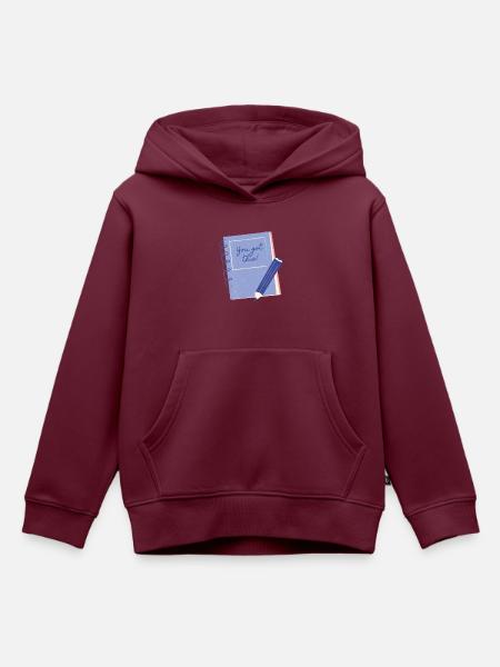 Du hast das - Kinder Premium Organic Hoodie - Burgunderrot