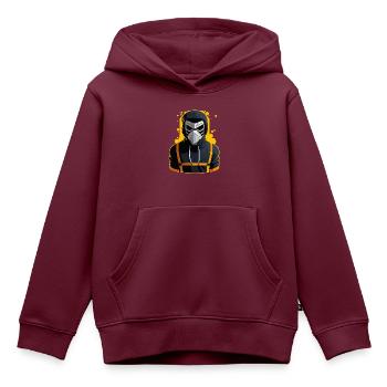 Cyborg Mit Hoodie - Kinder Premium Organic Hoodie - Burgunderrot - Vorne - AI Model Kid Female (0cm)