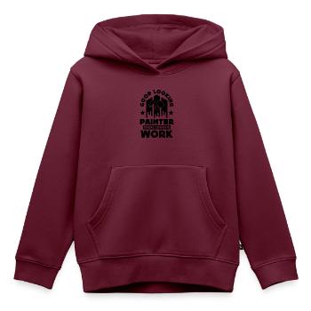 Good Looking Painter Paint Brush Craftsmen Painter - Kinder Premium Organic Hoodie - Burgunderrot - Vorne - AI Model Kid Female (0cm)
