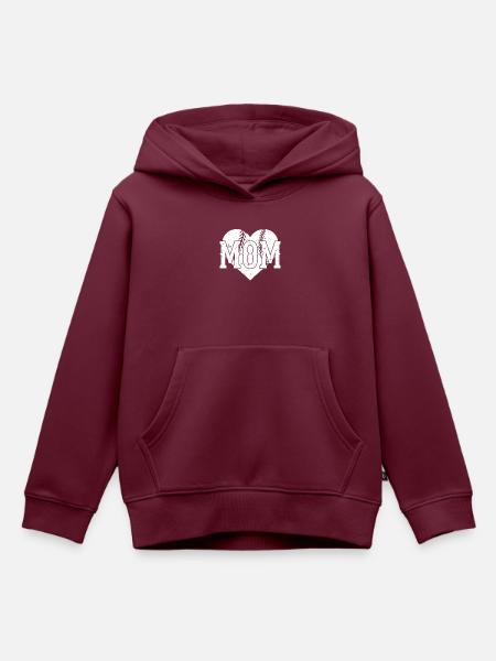 Baseball Mutter Baseball Mama - Kinder Premium Organic Hoodie - Burgunderrot