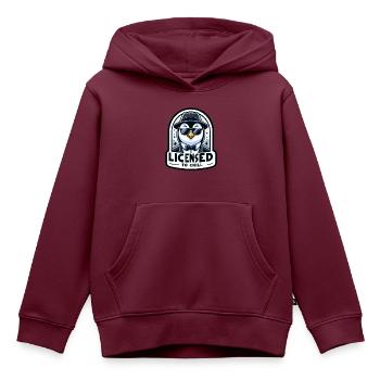 Licensed to Chill - Kinder Premium Organic Hoodie - Burgunderrot - Vorne - AI Model Kid Female (0cm)
