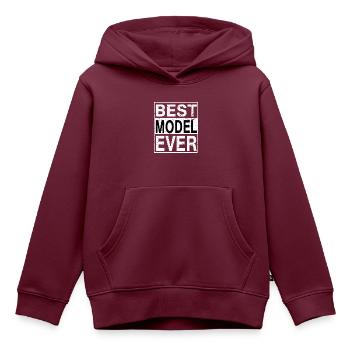 Bestes Model aller Zeiten Model Geschenk - Kinder Premium Organic Hoodie - Burgunderrot - Vorne - AI Model Kid Female (0cm)