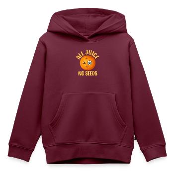 Nur Saft, keine Kerne - Kinder Premium Organic Hoodie - Burgunderrot - Vorne - AI Model Kid Female (0cm)
