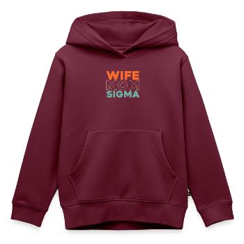 Schwesternschaft Soroitas Sigma Mama - Kinder Premium Organic Hoodie - Burgunderrot - Vorne - AI Model Kid Female (0cm)