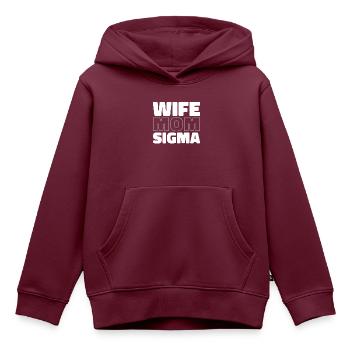 Schwesternschaft Soroitas Sigma Mama - Kinder Premium Organic Hoodie - Burgunderrot - Vorne - AI Model Kid Female (0cm)