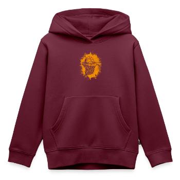Dunking Basketball Spieler Korbleger Basketballeri - Kinder Premium Organic Hoodie - Burgunderrot - Vorne - AI Model Kid Female (0cm)