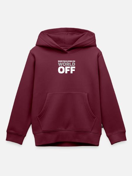 Bodybuilder Bodybuilding - Kinder Premium Organic Hoodie - Burgunderrot