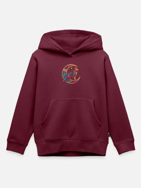 Schäferhund Stammes Moon - Kinder Premium Organic Hoodie - Burgunderrot