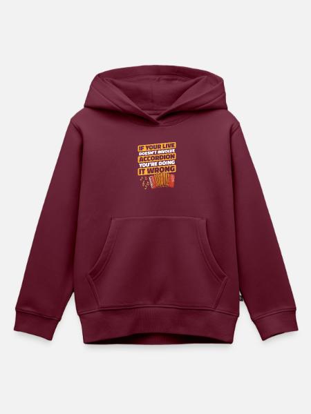 Akkordeon - Kinder Premium Organic Hoodie - Burgunderrot