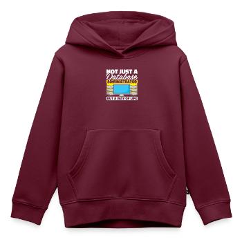 Datenbank Administrator - Kinder Premium Organic Hoodie - Burgunderrot - Vorne - AI Model Kid Female (0cm)