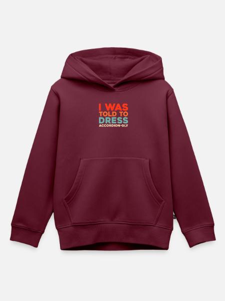 Akkordeon - Kinder Premium Organic Hoodie - Burgunderrot
