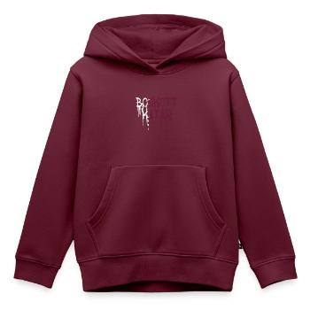 boykott katar,katar,flagge, wm,graffiti - Kinder Premium Organic Hoodie - Burgunderrot - Vorne - AI Model Kid Female (0cm)