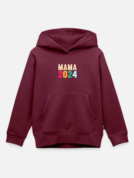 Werdende Mama 2024 - Kinder Premium Organic Hoodie - Burgunderrot