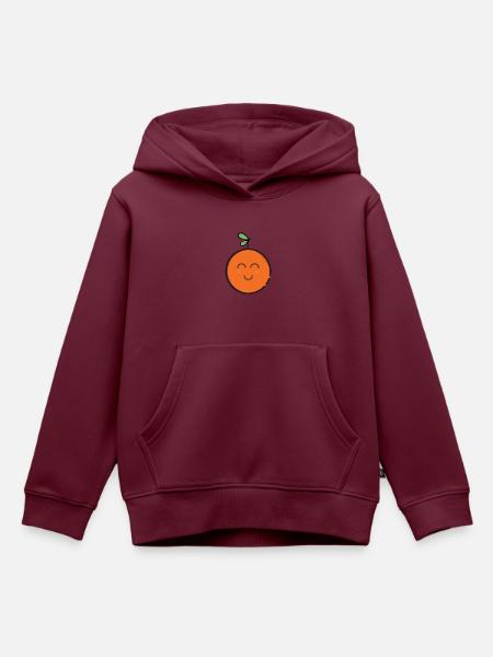 Orange - Kinder Premium Organic Hoodie - Burgunderrot