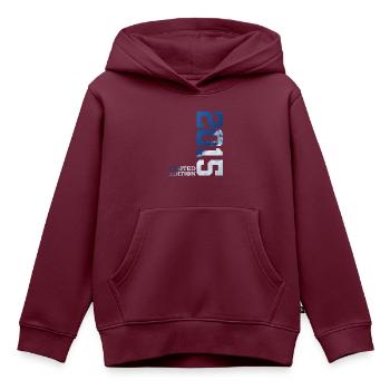 LIMITED EDITION 2015 11. GEBURTSTAG - Kinder Premium Organic Hoodie - Burgunderrot - Vorne - AI Model Kid Female (0cm)