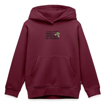 Ich Bin Verwirrter Als Ein Chamäleon - Kinder Premium Organic Hoodie - Burgunderrot - Vorne - AI Model Kid Female (0cm)