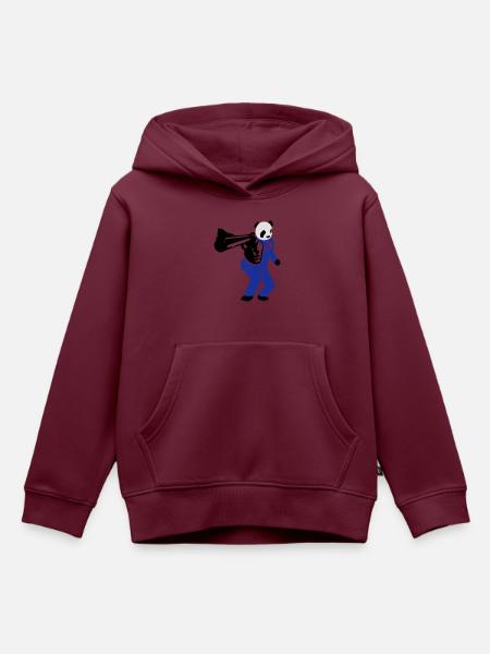 shooting panda 2 - Kinder Premium Organic Hoodie - Burgunderrot