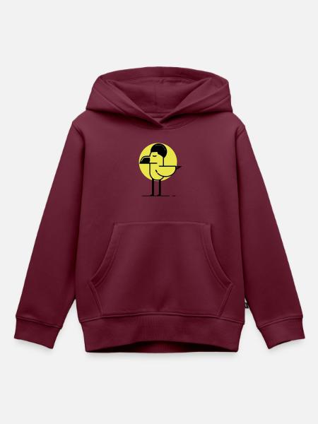 Afro Flamingo - Kinder Premium Organic Hoodie - Burgunderrot