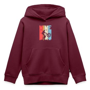 9 Geburtstag 9 Jahre Bmx Kinder Kindergeburtstag - Kinder Premium Organic Hoodie - Burgunderrot - Vorne - AI Model Kid Female (0cm)