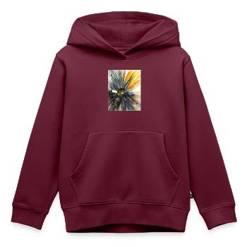 Computer Sonne - Skulptur von Ilona Jentsch - Kinder Premium Organic Hoodie - Burgunderrot - Vorne - AI Model Kid Female (0cm)