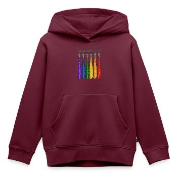 LGBTQ Wasserhahnen - Kinder Premium Organic Hoodie - Burgunderrot - Vorne - AI Model Kid Female (0cm)