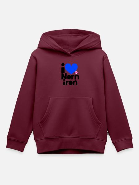 Nordirland - Kinder Premium Organic Hoodie - Burgunderrot