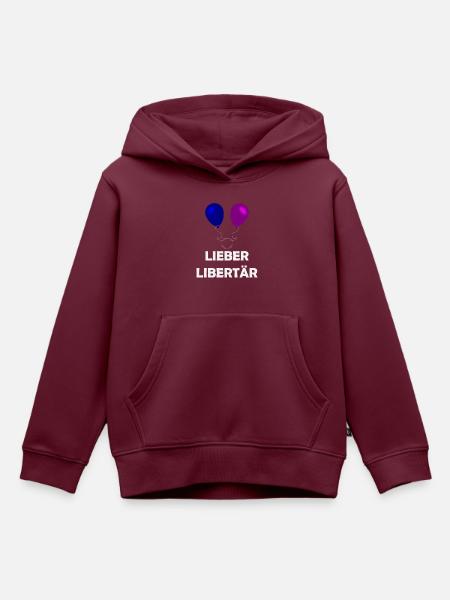 Lieber Libertär - Kinder Premium Organic Hoodie - Burgunderrot