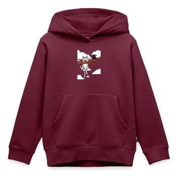 Hang in there 01 - Kinder Premium Organic Hoodie - Burgunderrot - Vorne - AI Model Kid Female (0cm)