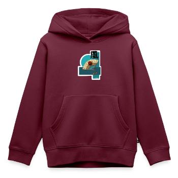 Sensu des Windes - Kinder Premium Organic Hoodie - Burgunderrot - Vorne - AI Model Kid Female (0cm)