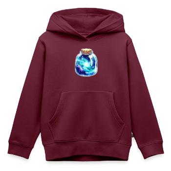 Platz in einem Glas - Kinder Premium Organic Hoodie - Burgunderrot - Vorne - AI Model Kid Female (0cm)