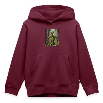 Mutant Monster halb Mensch halb Insekt Dark Horror - Kinder Premium Organic Hoodie - Burgunderrot - Vorne - AI Model Kid Female (0cm)