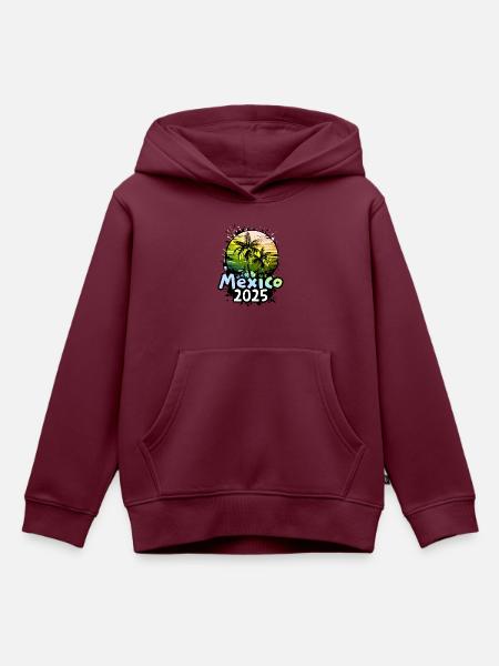 Mexico 2025 - Kinder Premium Organic Hoodie - Burgunderrot