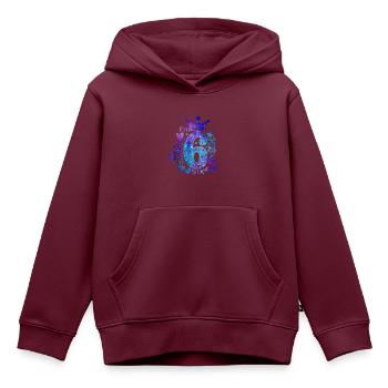 I'm 6 - Kinder Premium Organic Hoodie - Burgunderrot - Vorne - AI Model Kid Female (0cm)